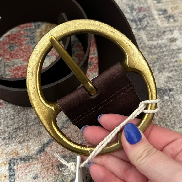 NWT Free People Brando Leather Hip Belt Espresso Medium Large - Picture 9 of 9